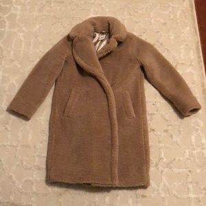Silk lined teddy coat